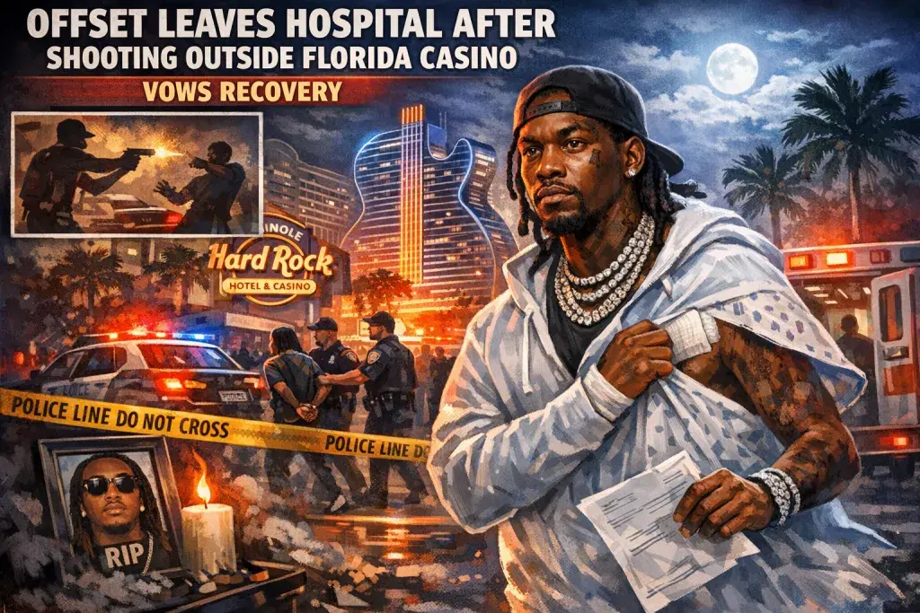 Offset Leaves Hospital After Shooting Outside Florida Casino, Vows Recovery