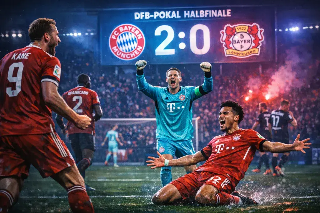 FC Bayern Secures DFB-Pokal Final Berth After 2-0 Win at Leverkusen